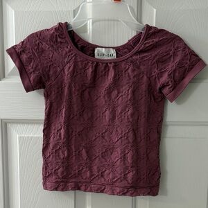 Olive & Oak Kids Short Sleeve Purple Textured Tee